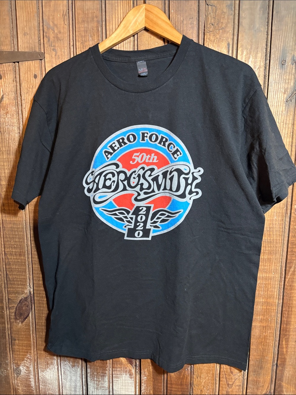 50th Anniversary Aerosmith Black Graphic Tee